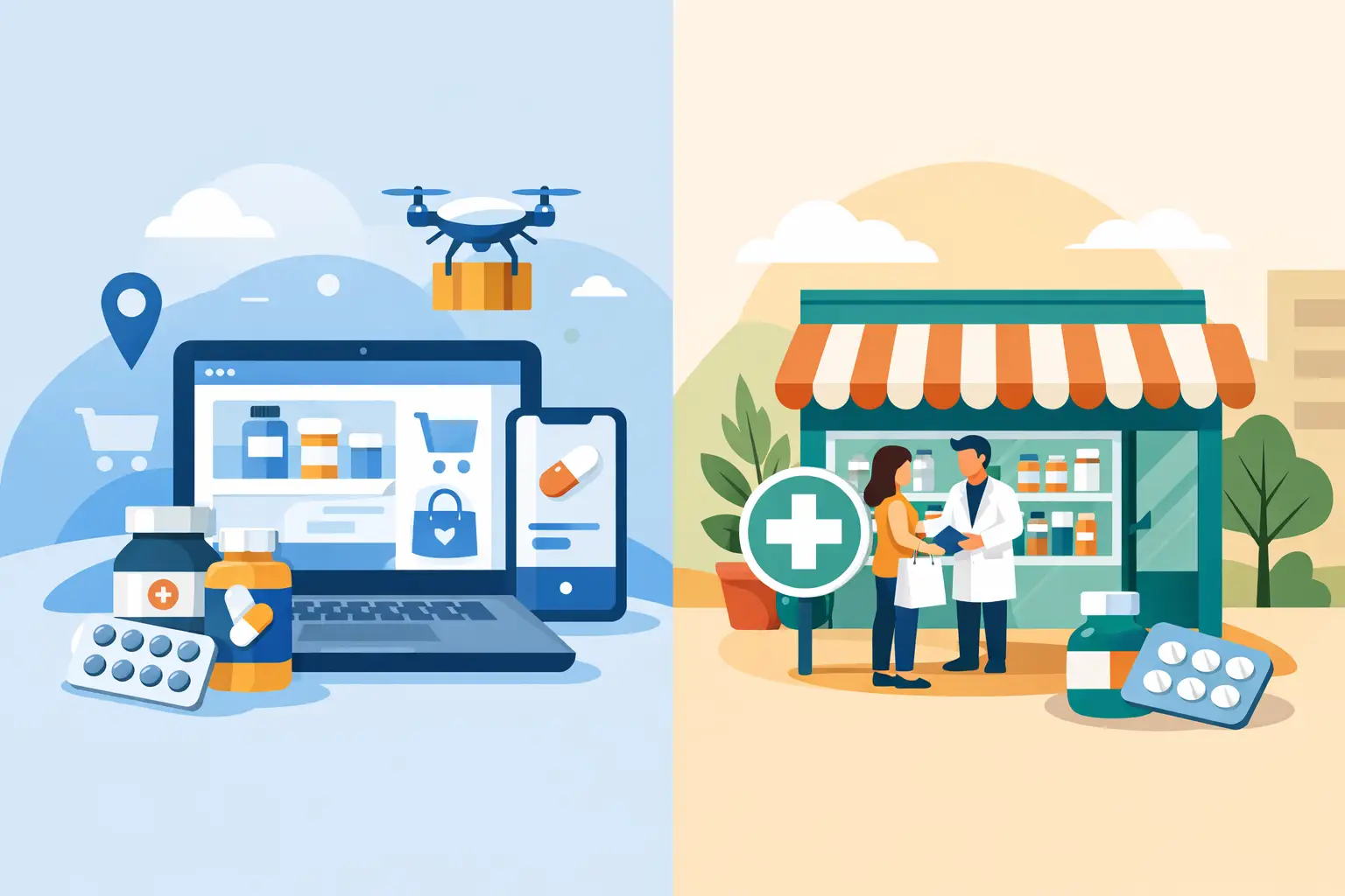 Online Pharmacy vs Local Pharmacy