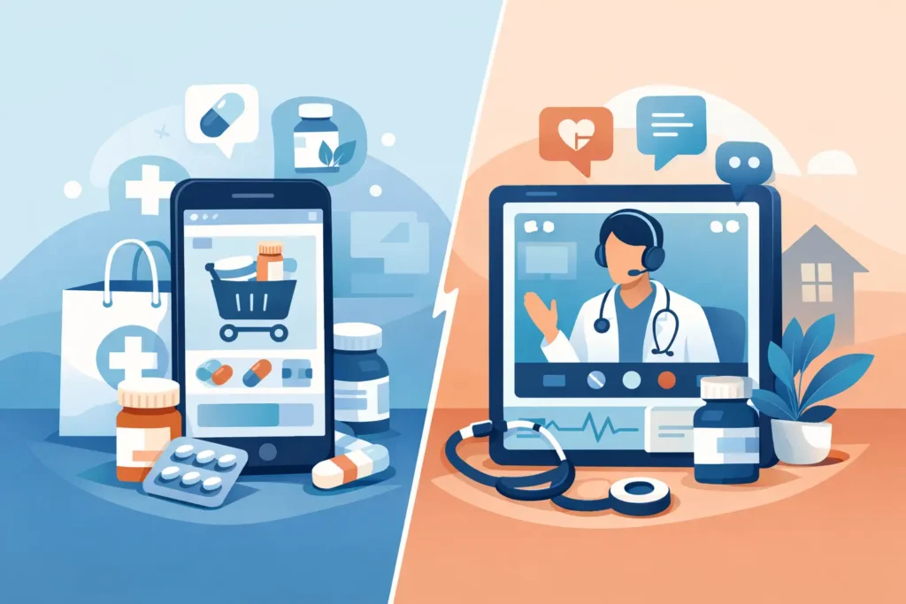Online Pharmacy Versus Telehealth